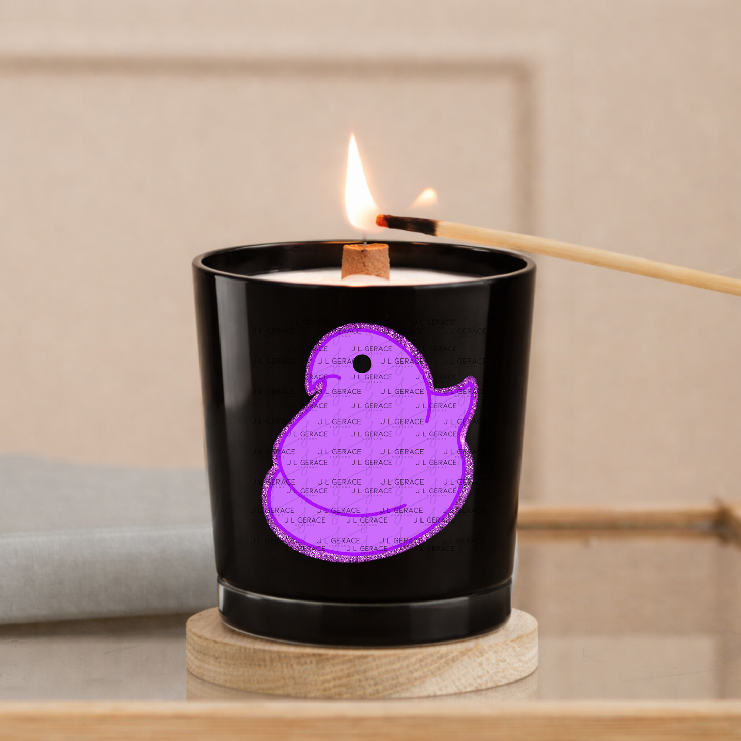 Purple Glitter Easter Peep Chick Clipart Sublimation PNG
