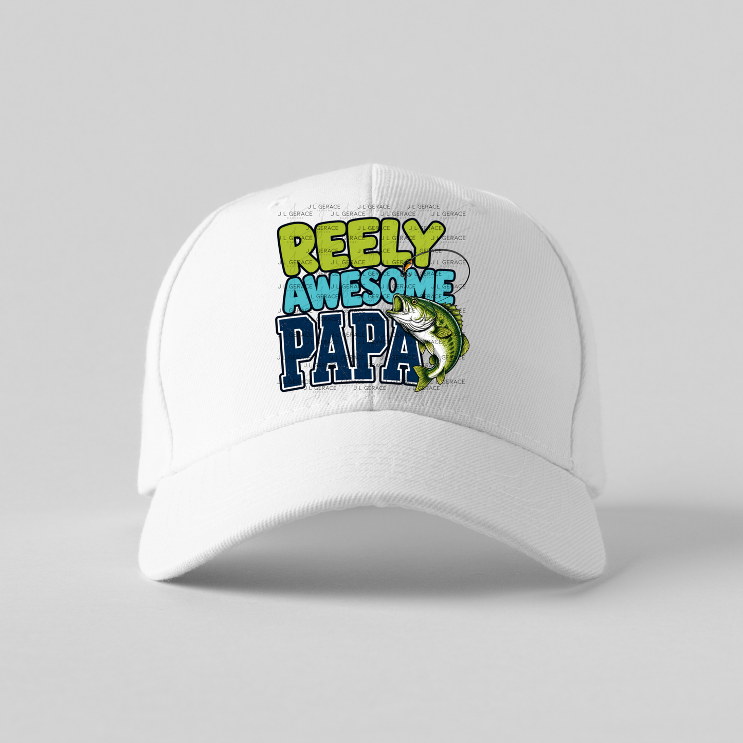 Reely Awesome Papa PNG – Bass Fishing Sublimation Design