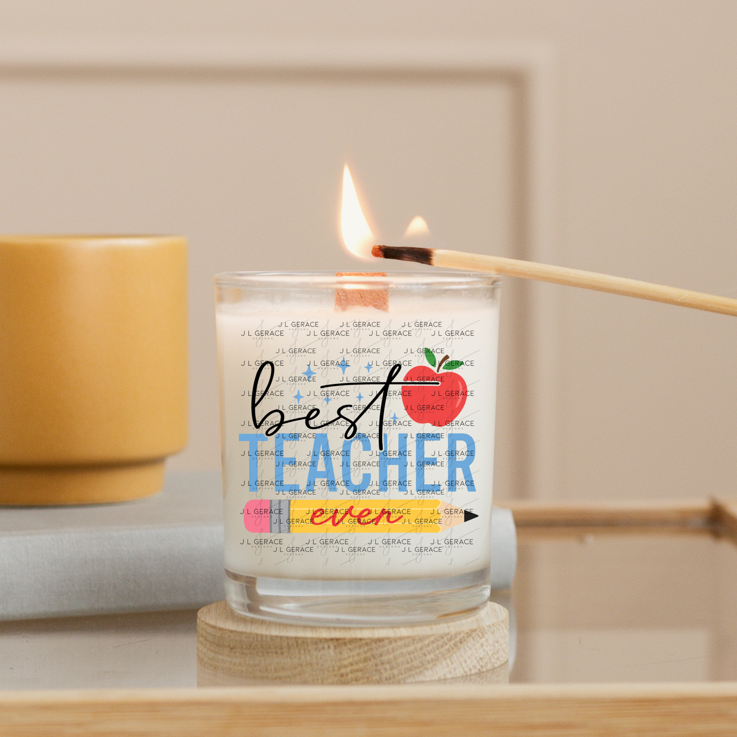 Best Teacher Ever PNG – Pencil and Apple Teacher Appreciation Design