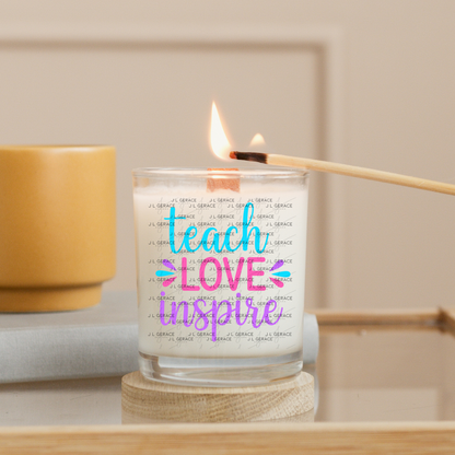 Teach Love Inspire Teacher Color PNG