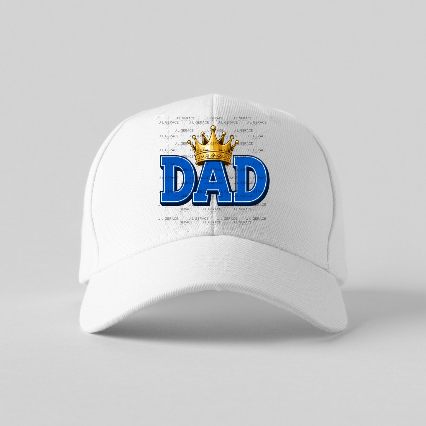 Dad PNG – Blue King Crown Typography Sublimation Design