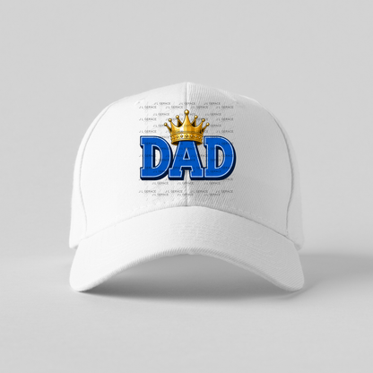 Dad PNG – Blue King Crown Typography Sublimation Design
