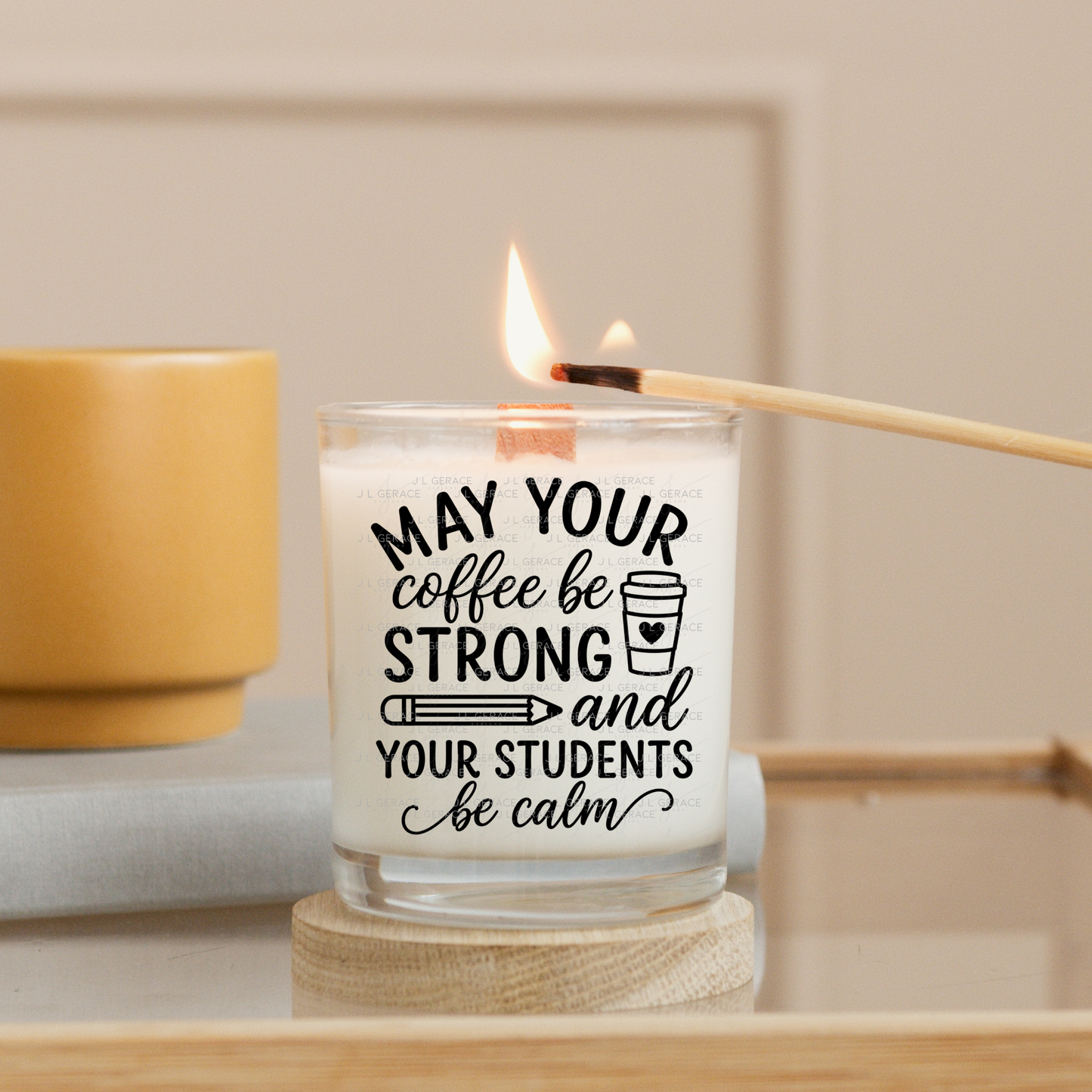 May Your Coffee Be Strong Teacher PNG (2 Colors)