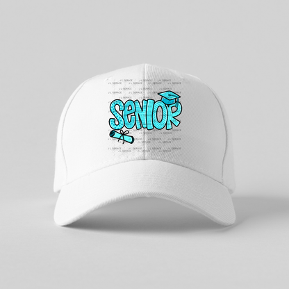 Senior PNG – Teal Pattern Graduation Sublimation Design
