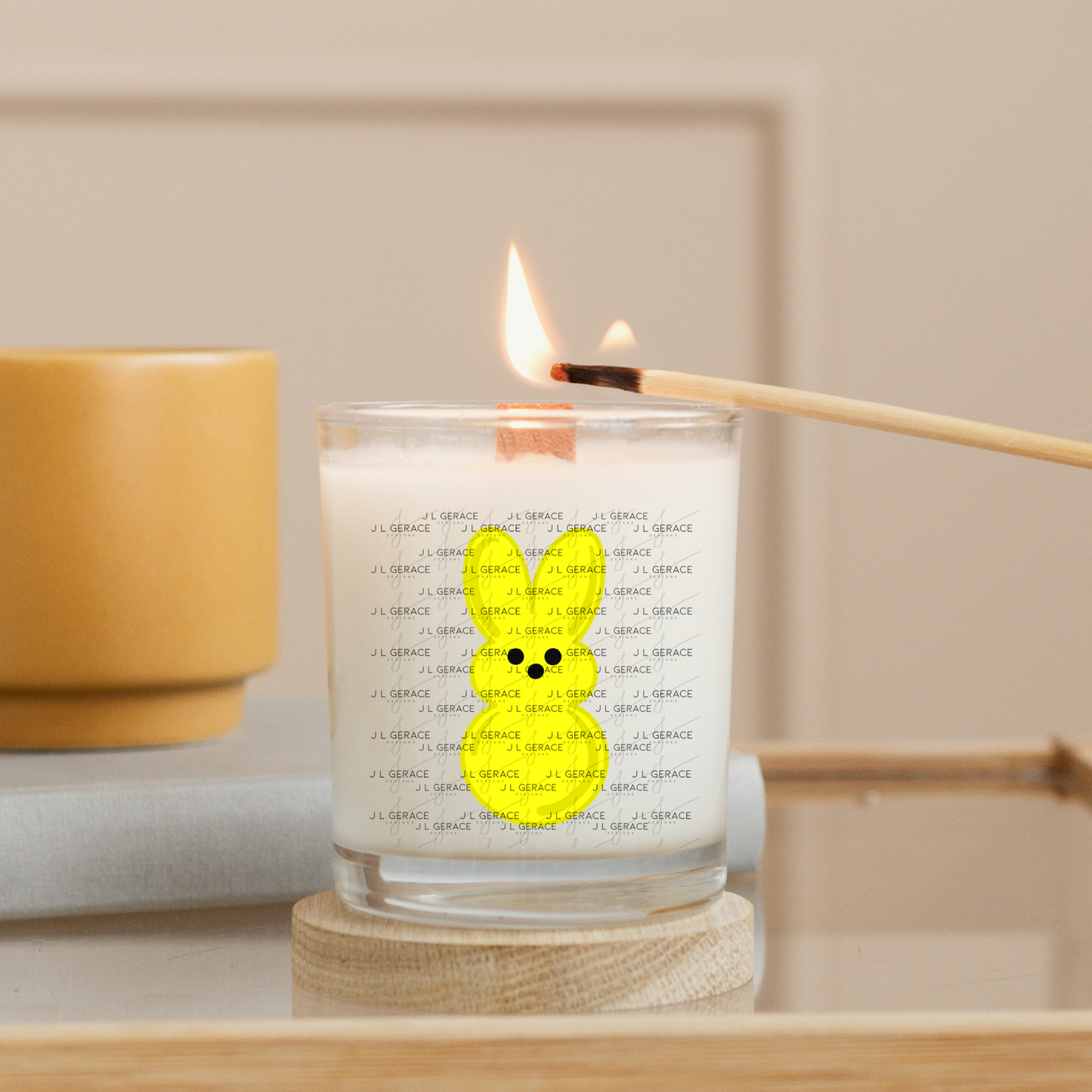 Yellow Bunny Peep Easter Clipart Sublimation PNG
