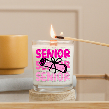 Senior PNG – Pink Diploma Graduation Lettering Design