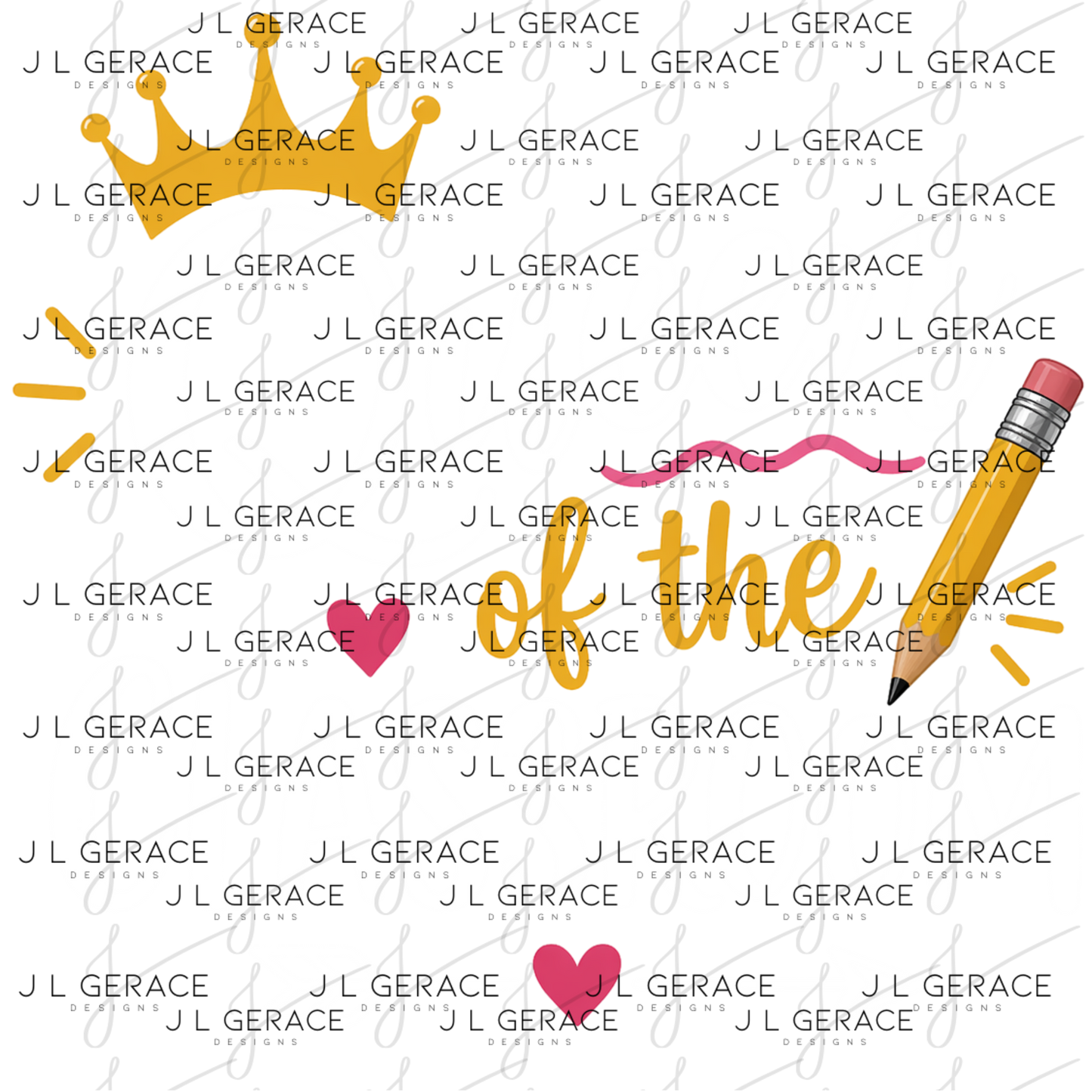 Queen of the Classroom Teacher PNG (2 Colors)