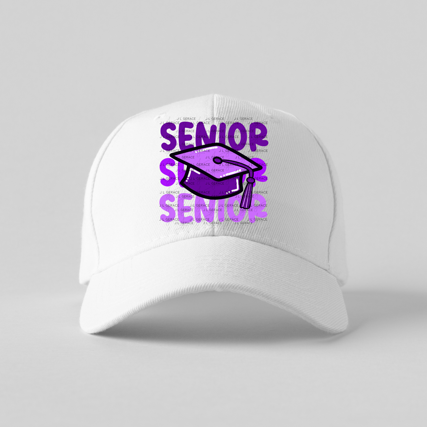Senior PNG – Purple Graduation Cap Lettering Design