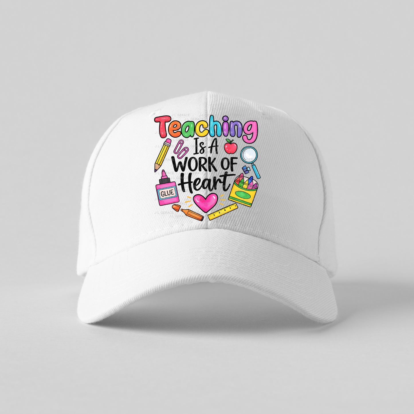 Teaching Is A Work Of Heart Teacher PNG Digital Download (2 Colors)