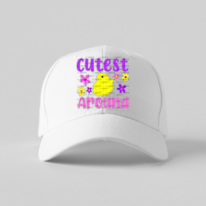 Cutest Chick Around Glitter Outline PNG