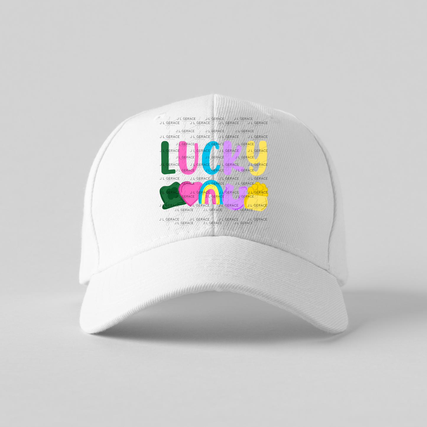 Lucky PNG, St Patrick Shirt Design, Rainbow Shamrock Sublimation PNG Download