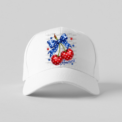 Polka Dot America Cherries PNG