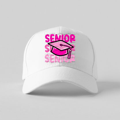 Senior PNG – Pink Graduation Cap Lettering Design