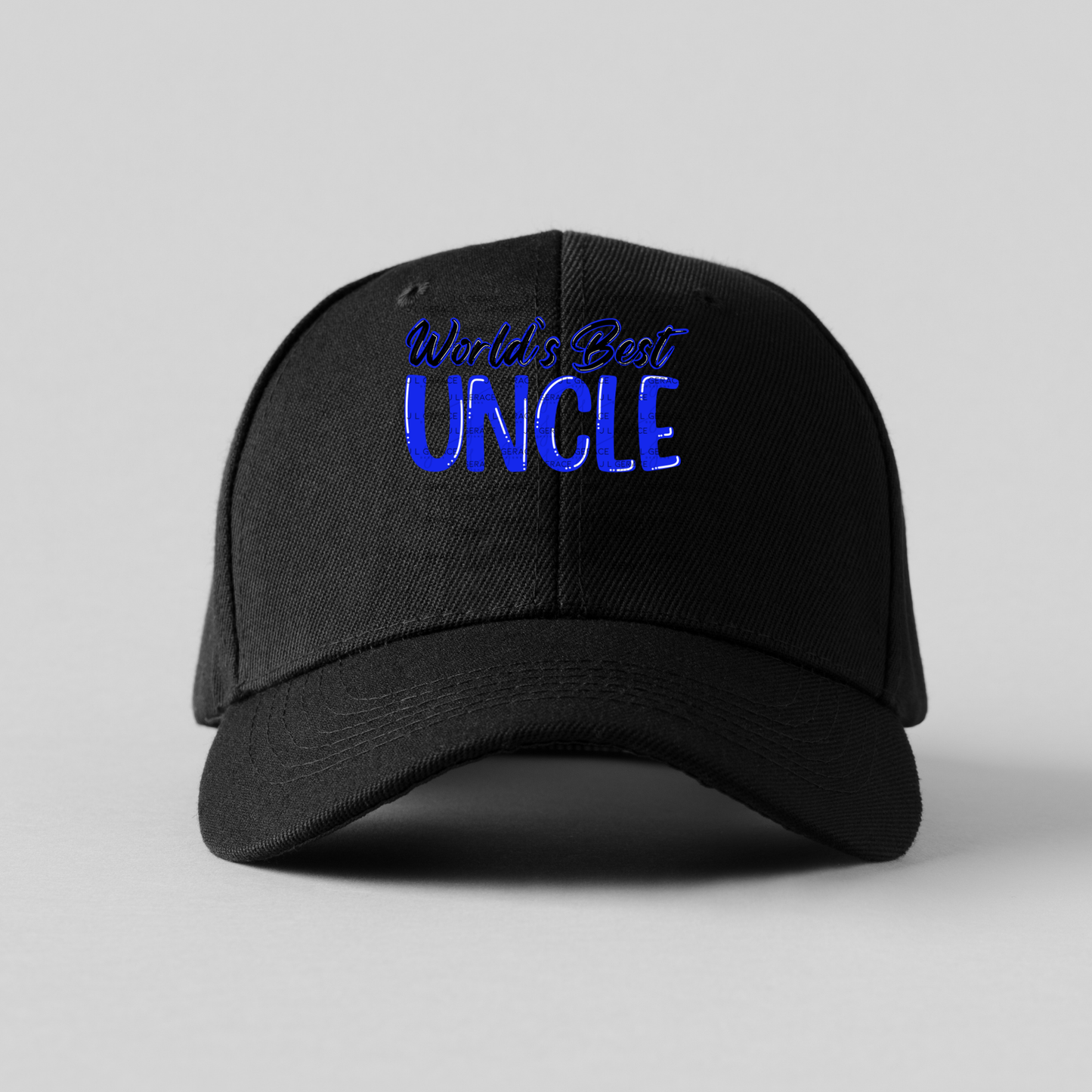 World’s Best Uncle PNG – Blue Glossy Typography Quote Design