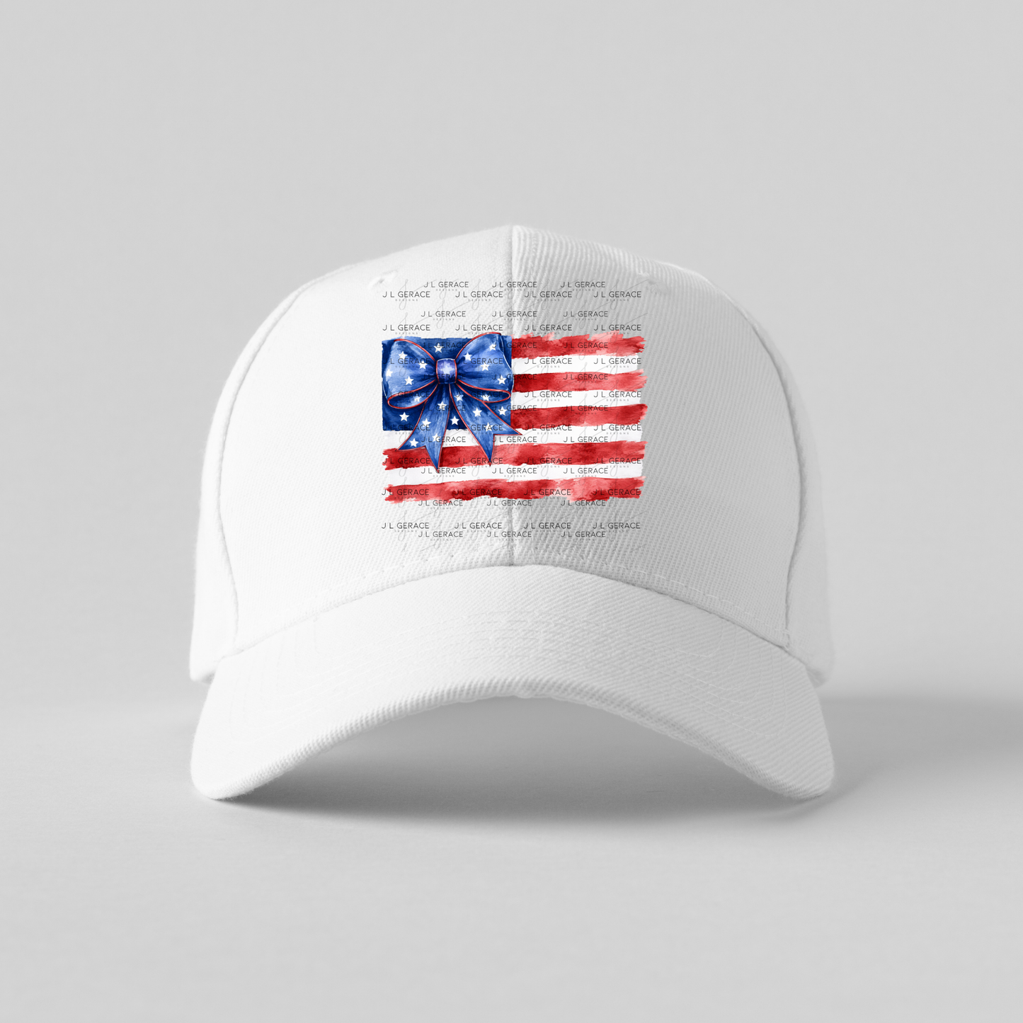 America Watercolor Flag Bow PNG Design
