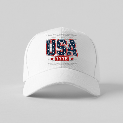 USA 1776 Distressed Patriotic PNG Design