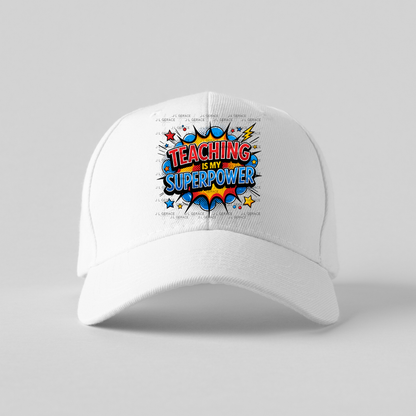 Teaching Is My Superpower - Red Blue Yellow PNG Digital Download