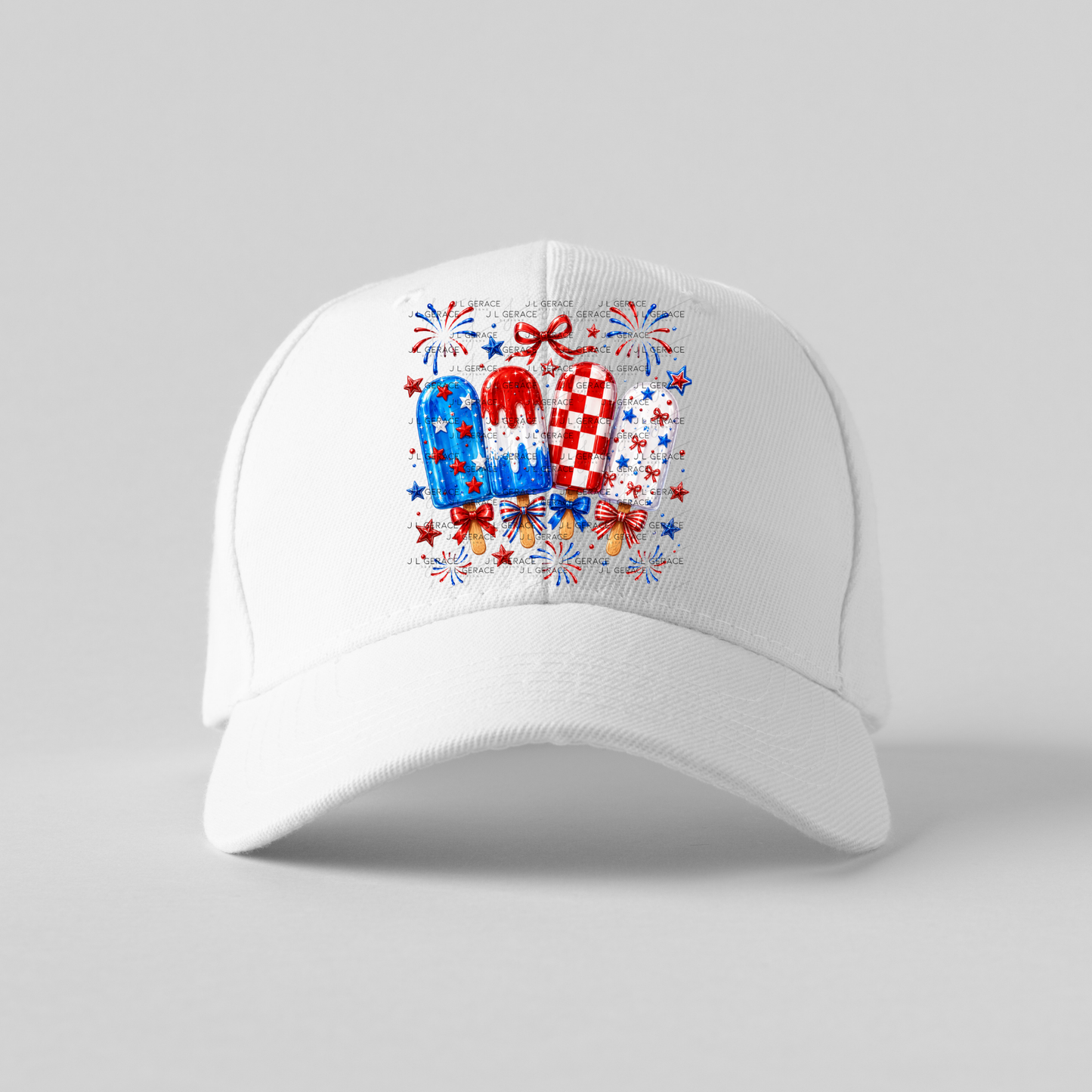 Patriotic Popsicles Bows PNG Design