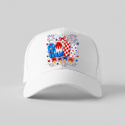 Patriotic Popsicles Bows PNG Design