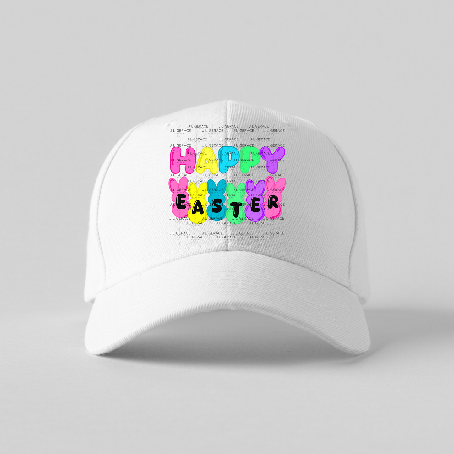 Happy Easter Bunny Clipart Sublimation PNG Peeps Bunny Letter Design