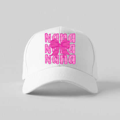 Nana Bow PNG – Pink Coquette Style Sublimation Design