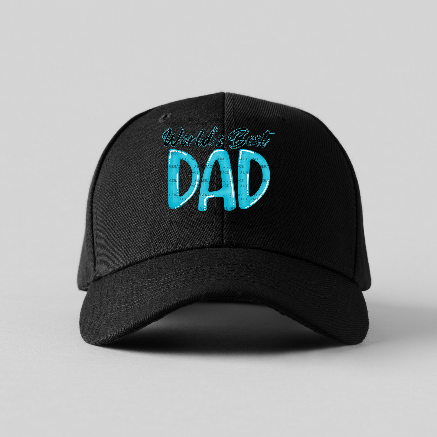 World’s Best Dad PNG – Teal Glossy Typography Design for Father’s Day