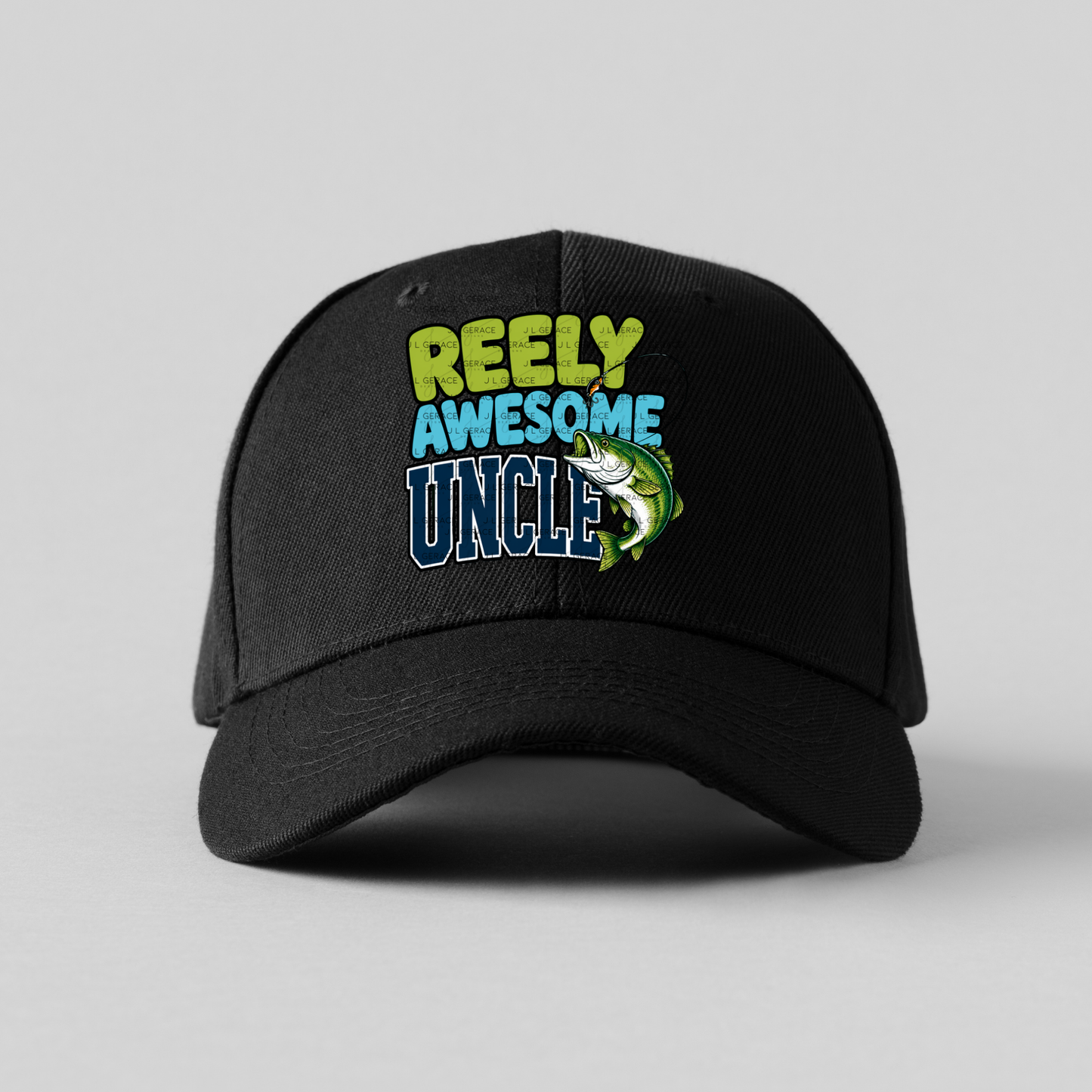 Reely Awesome Uncle PNG – Bass Fishing Sublimation Design