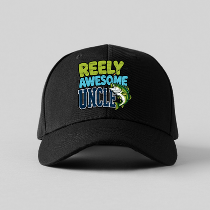 Reely Awesome Uncle PNG – Bass Fishing Sublimation Design