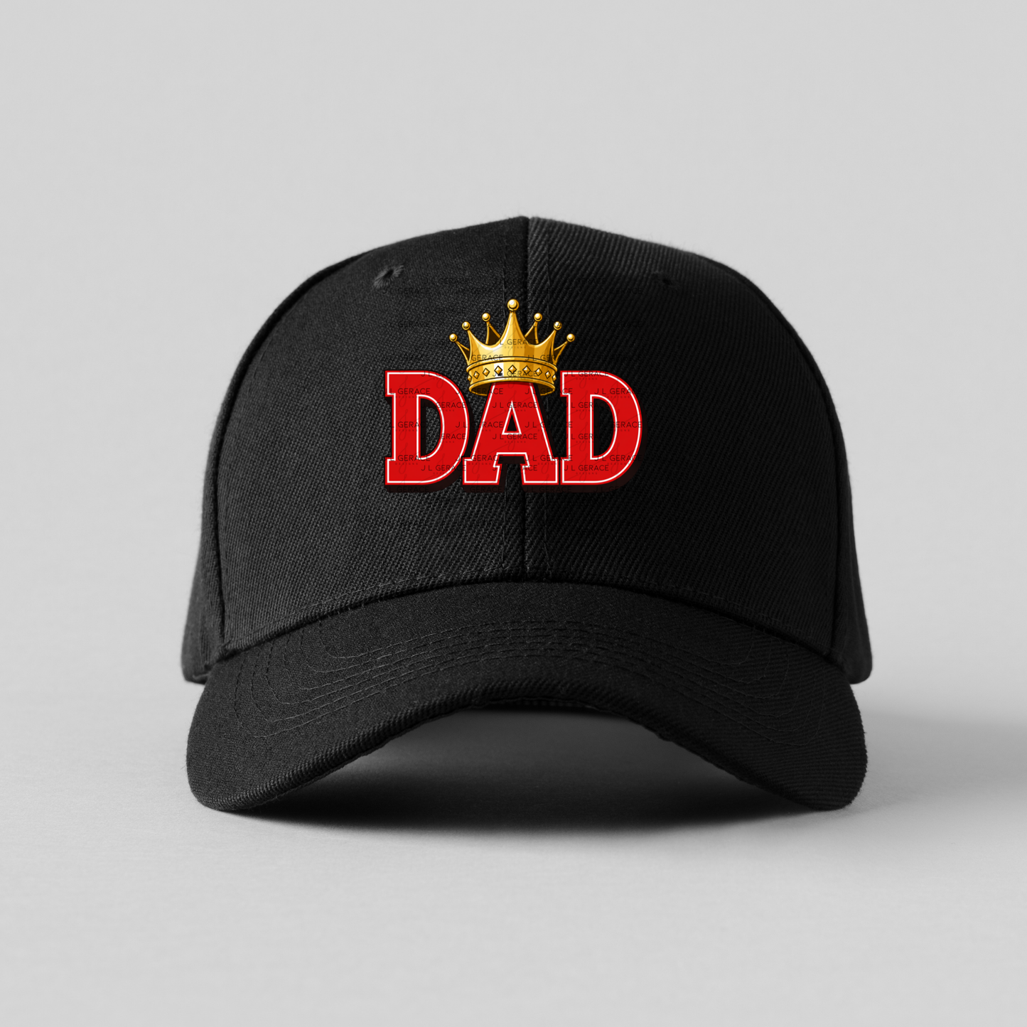 Dad PNG – Red King Crown Typography Sublimation Design