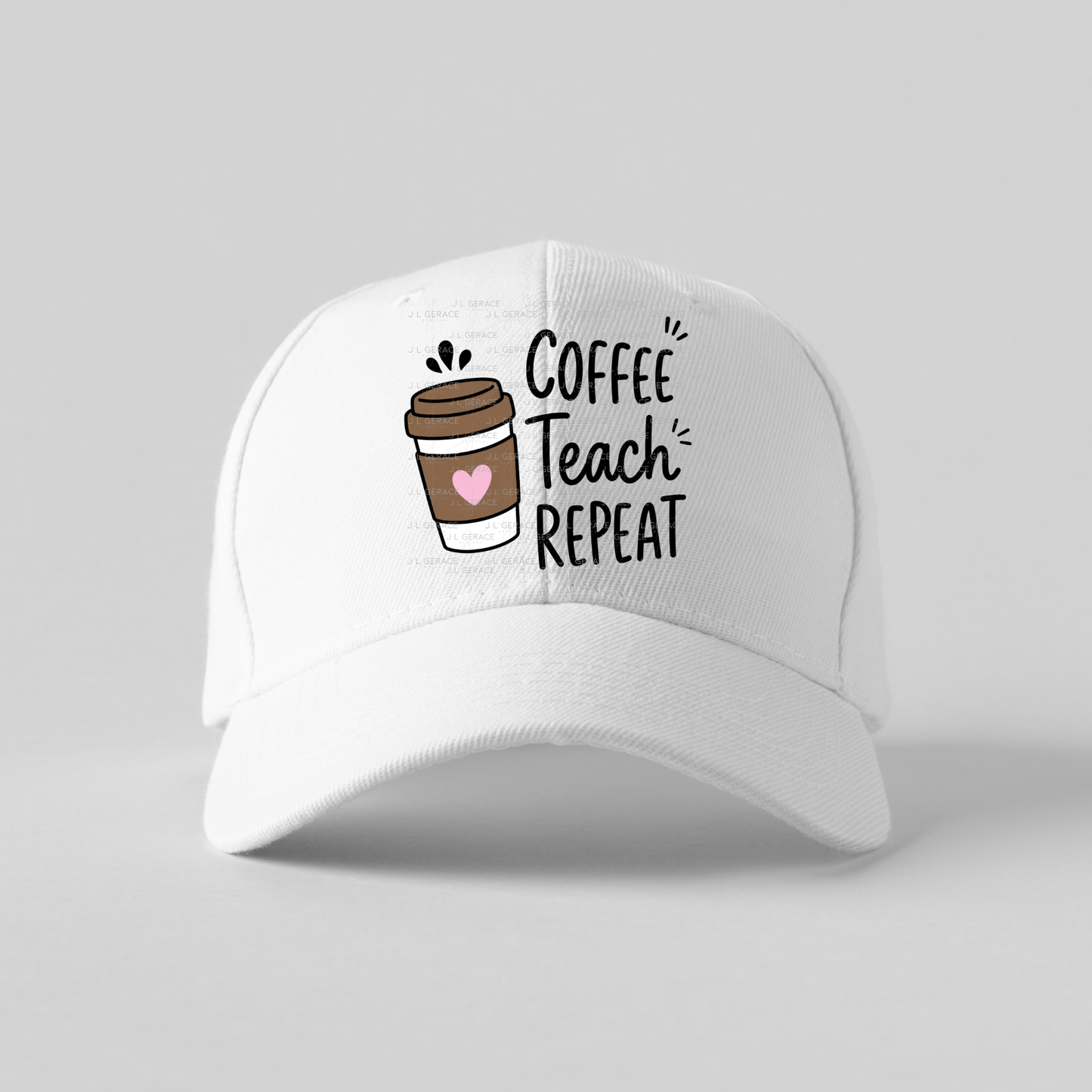Coffee Teach Repeat PNG Sublimation Design Teacher Appreciation Digital Download