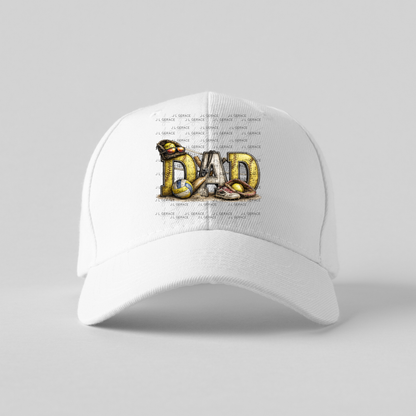 Dad PNG – Softball Multi-Sport Design with Bat Glove Volleyball and Gear