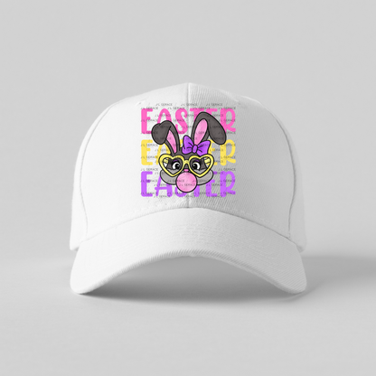 EASTER EASTER EASTER Bunny with Glasses Pink - Yellow - Purple PNG
