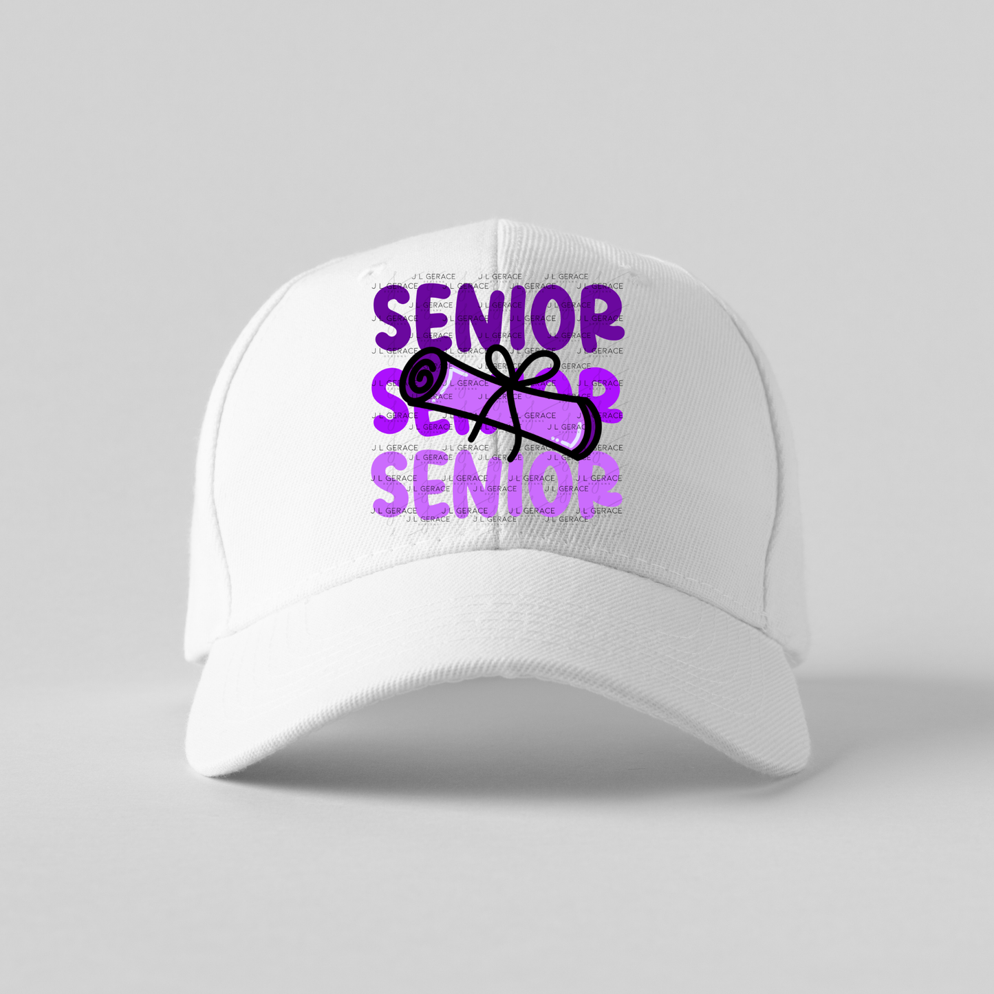 Senior PNG – Purple Diploma Graduation Lettering Design