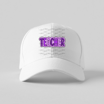 Teacher Dot Lettering Purple PNG Digital Download