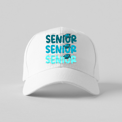 Senior PNG – Teal Graduation Cap Lettering Design