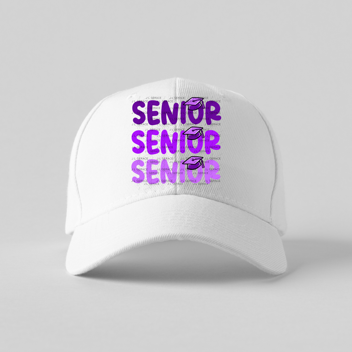 Senior PNG – Purple Graduation Cap Lettering Design