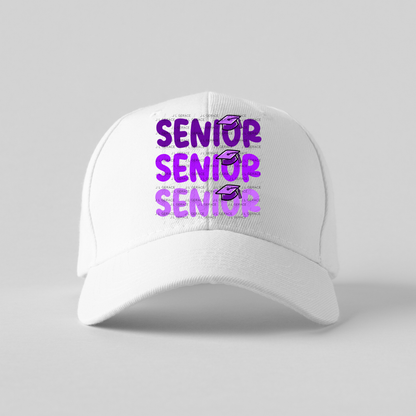 Senior PNG – Purple Graduation Cap Lettering Design