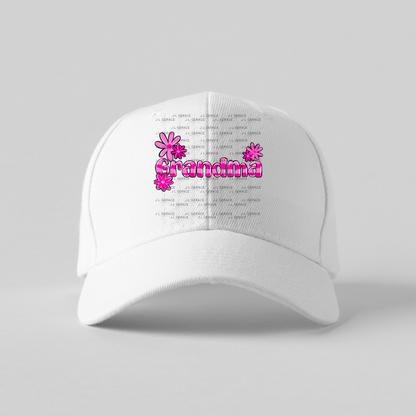 Grandma PNG – Pink Floral Name Sublimation Design