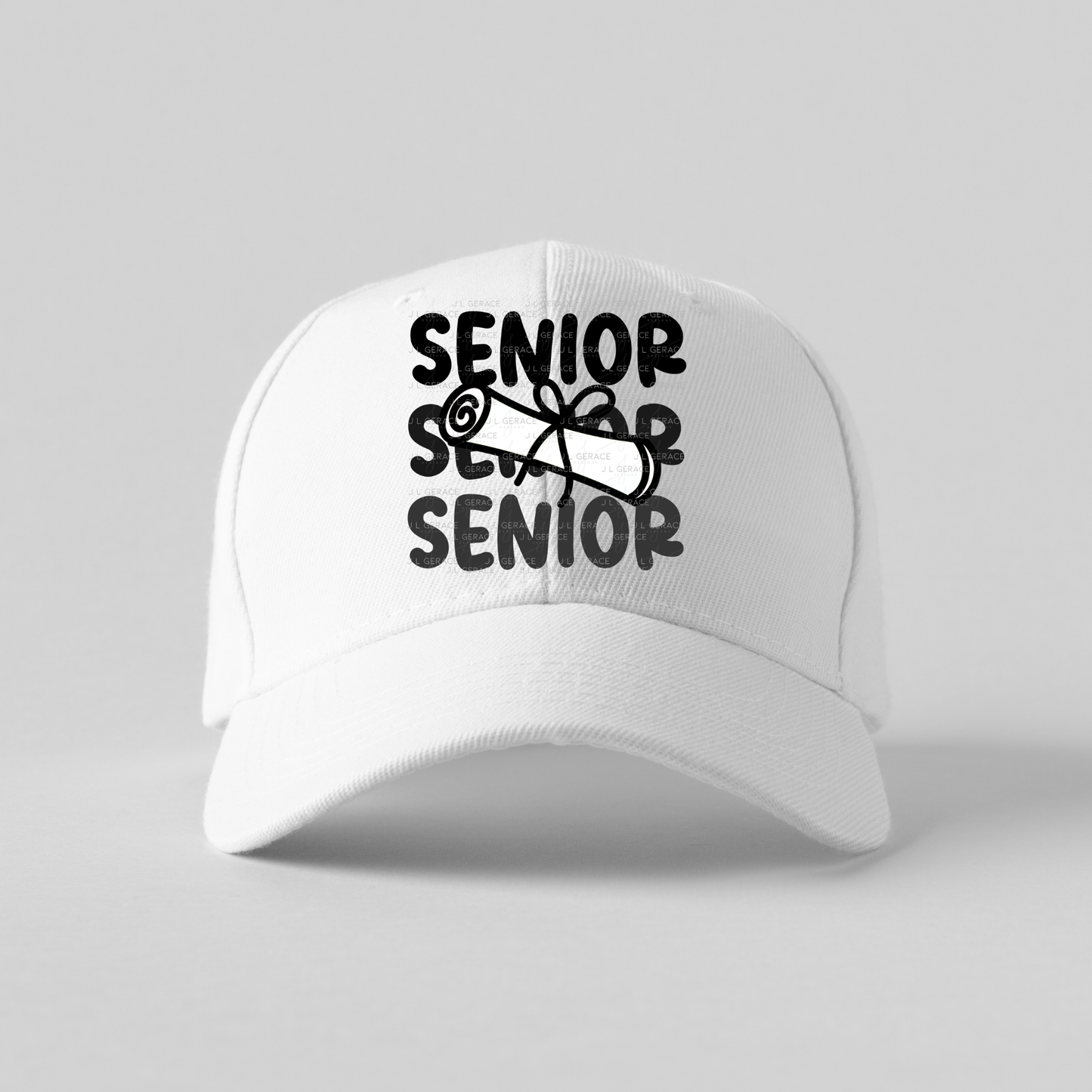 Senior PNG – Black Diploma Graduation Lettering Design
