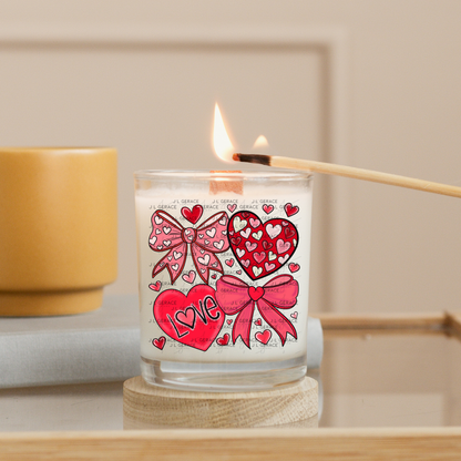 Valentine’s Day Hearts & Bows Clipart PNG Set