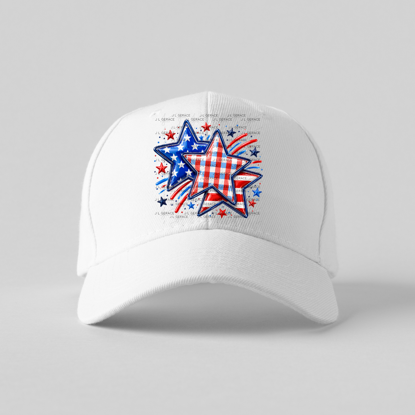 Patriotic Stars Fireworks PNG Design