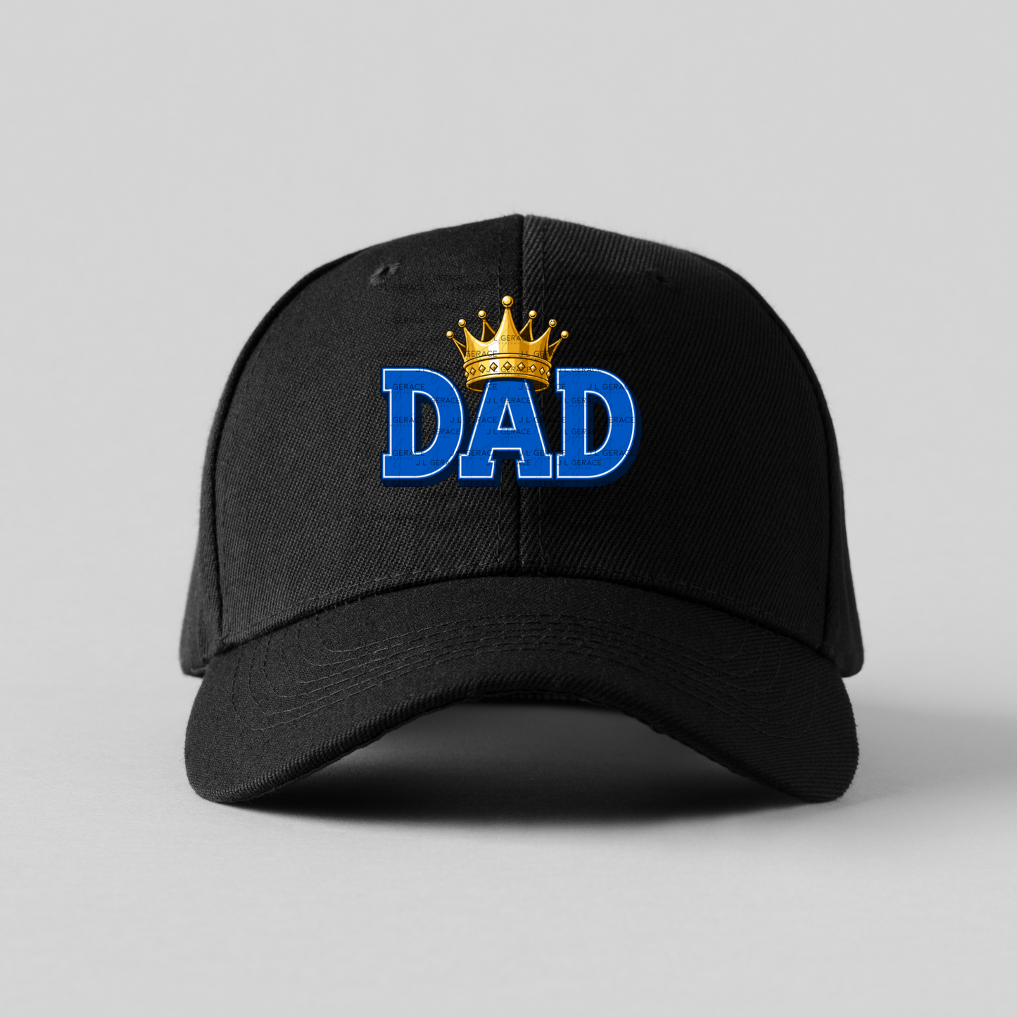 Dad PNG – Blue King Crown Typography Sublimation Design