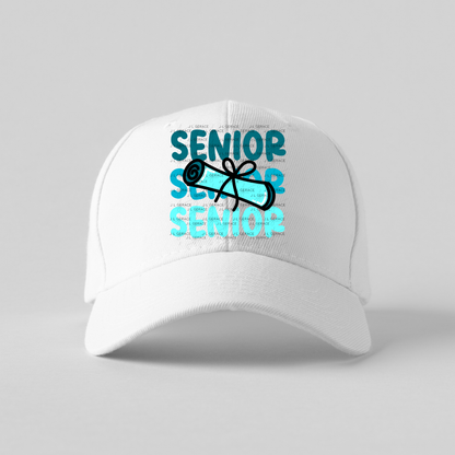 Senior PNG – Teal Diploma Graduation Lettering Design