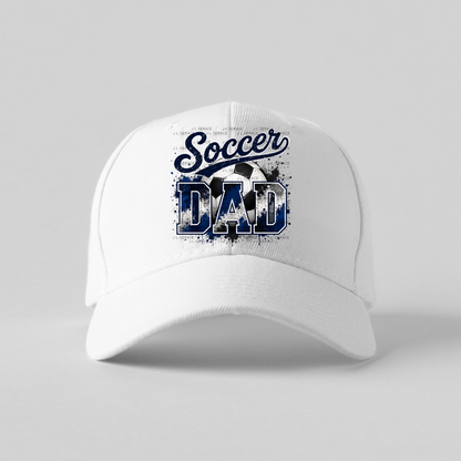 Soccer Dad PNG – Blue Black Paint Splatter Sports Design with Soccer Ball