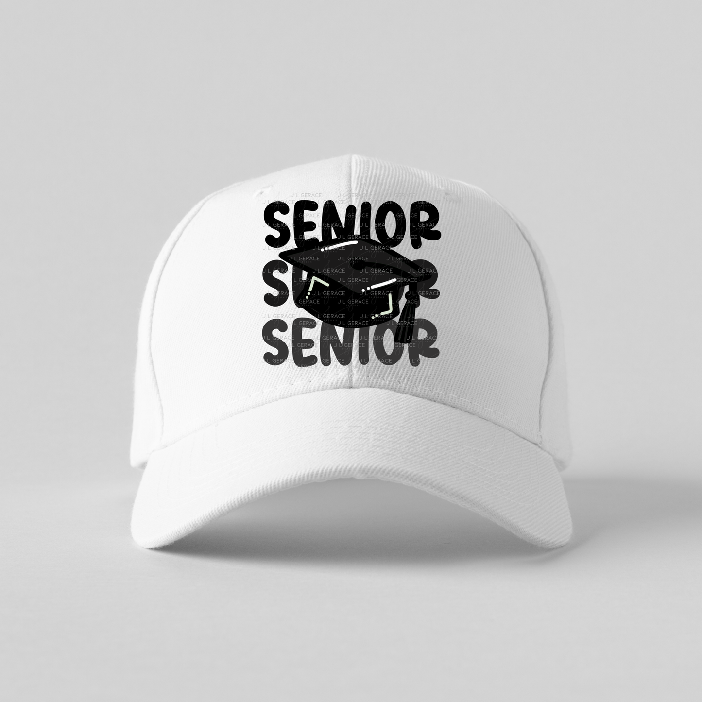 Senior PNG – Black Graduation Cap Lettering Design