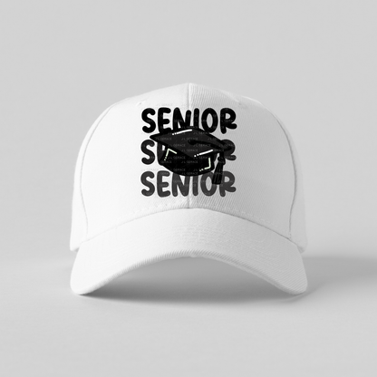 Senior PNG – Black Graduation Cap Lettering Design