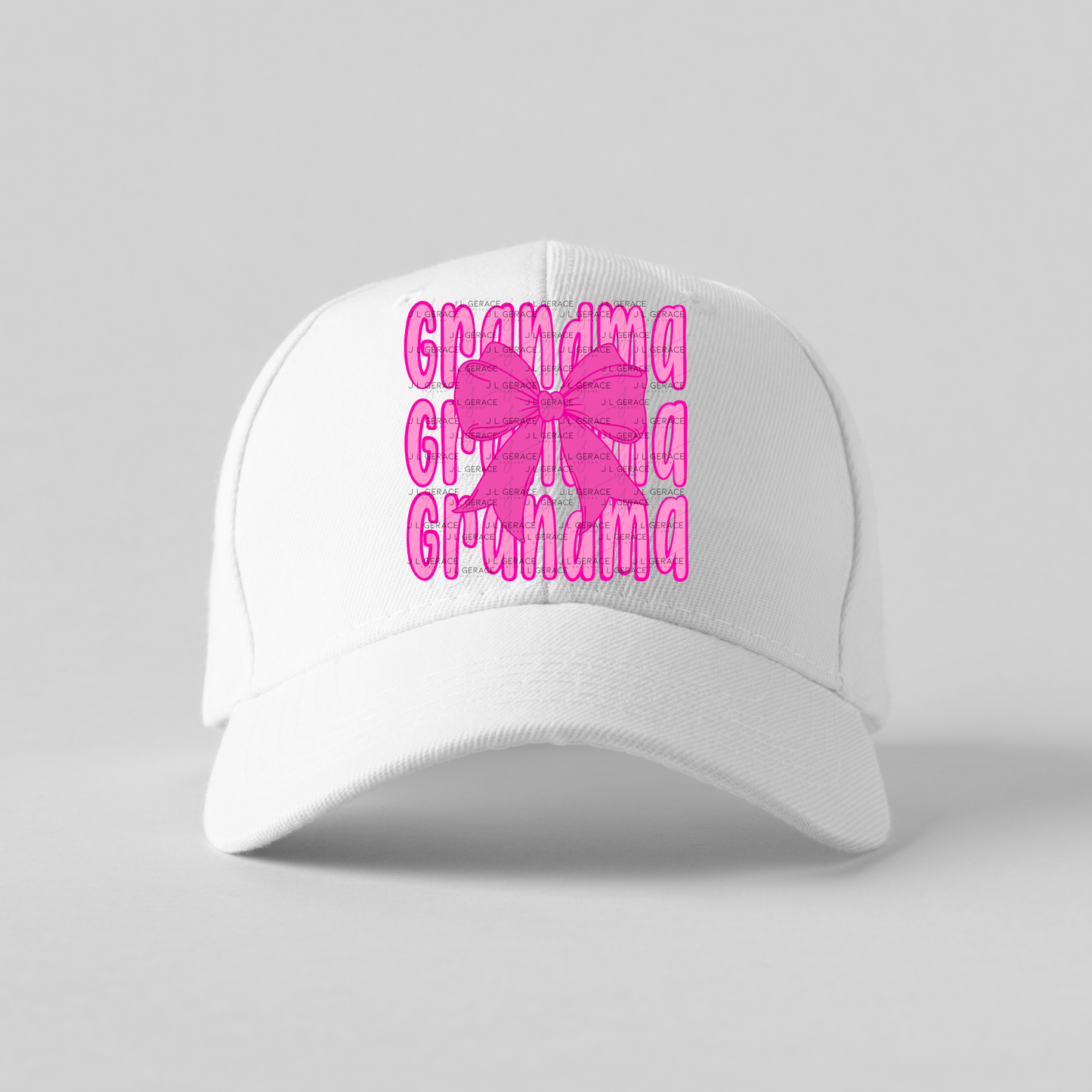 Grandma PNG – Pink Bow Layered Name Sublimation Design