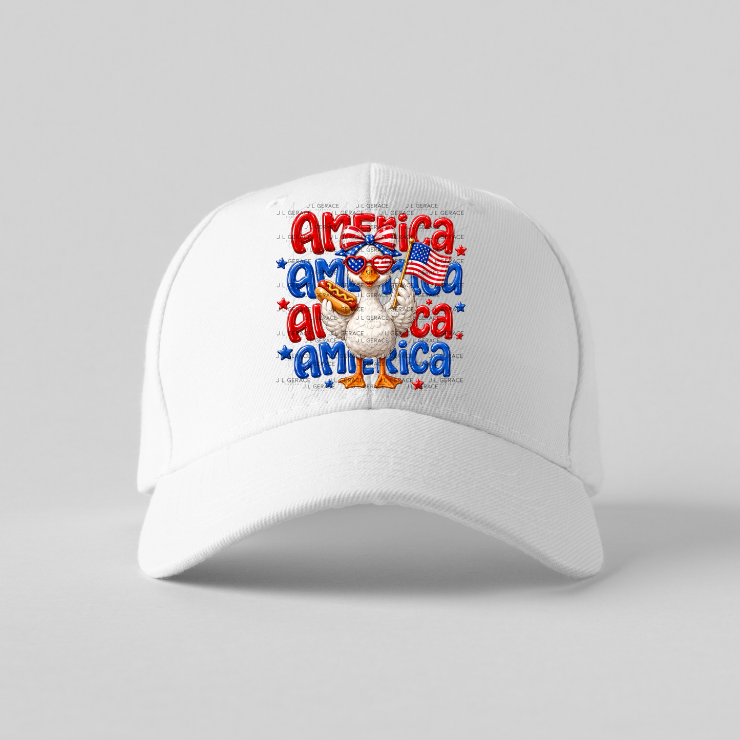 America Goose Hotdog Patriotic PNG Design