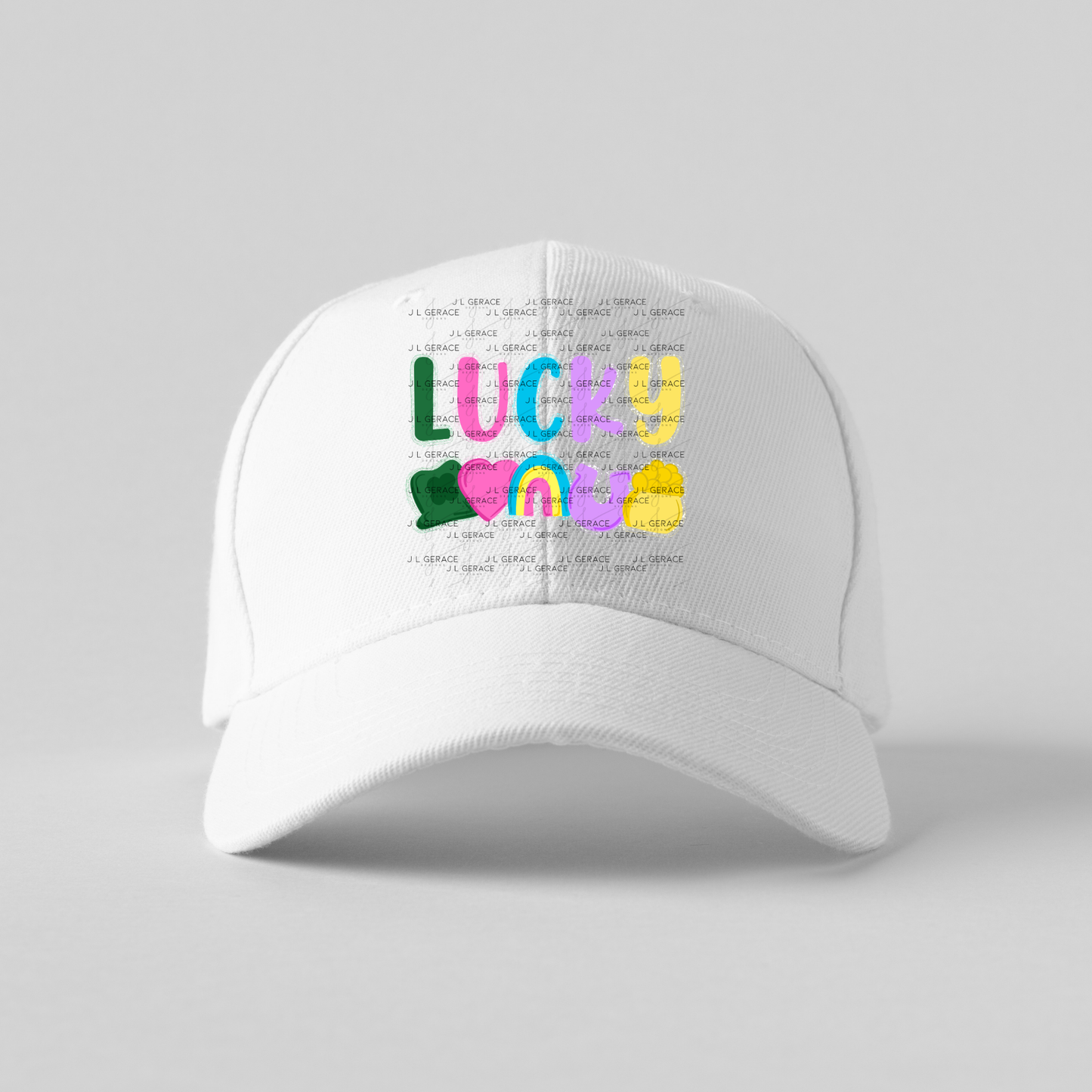 Lucky with charms - String Glitter Outline PNG