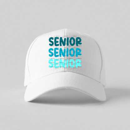 Senior PNG – Teal Gradient Graduation Lettering Design
